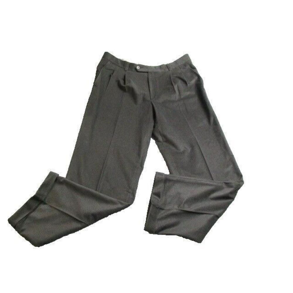 Ballin Pants Adult 36x30 Black Relax Straight Leg Pleated Trouser Dress Mens‎